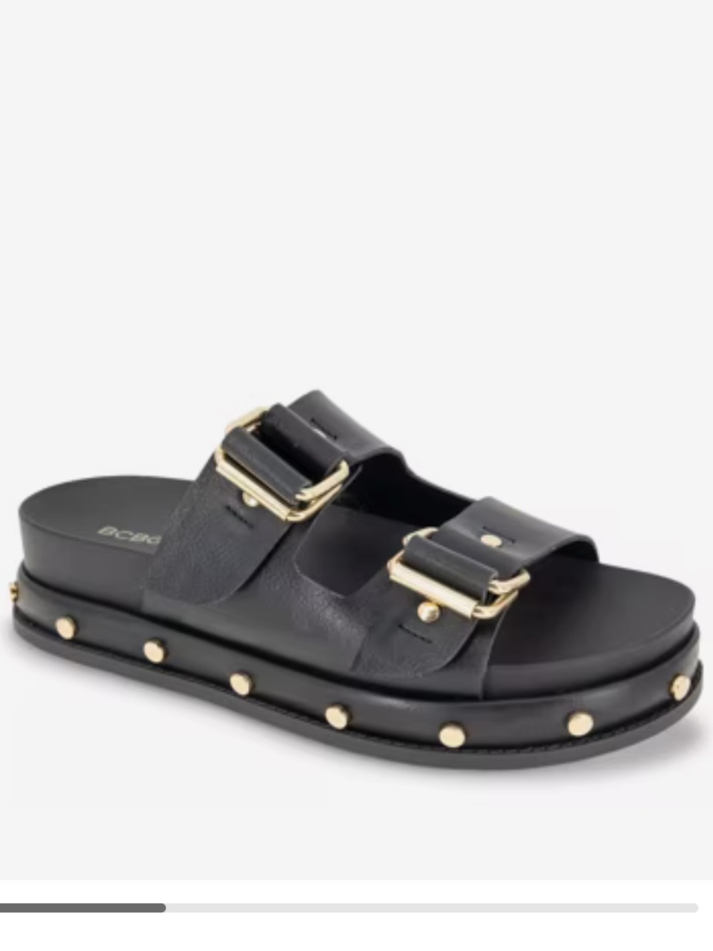 BCBGeneration “Bamba” black platform sandal; size 8;NWOT